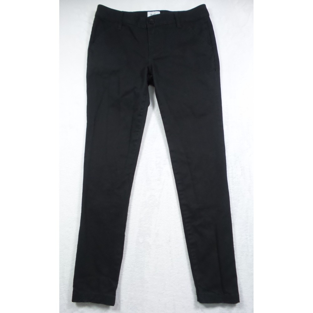 RVCA Pants Womens Size 25 Black Uplander Chino Mid Rise Straight Leg Stretch